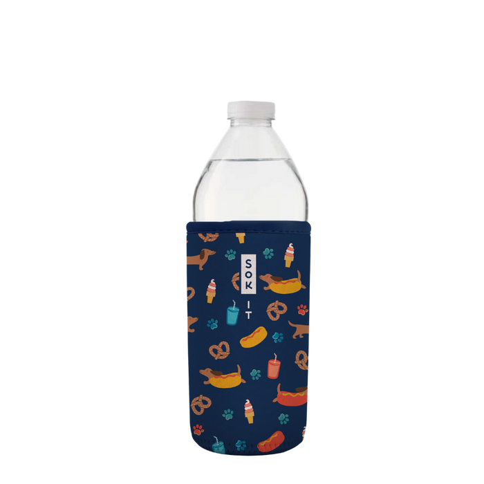 Sok-It BotlSok for Water Bottles - Hot Dawgs