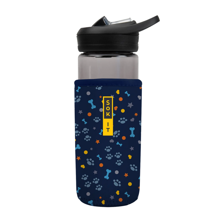 Sok-It BotlSok for Camelbak Style Bottles - Paws & Bones 16oz 11.99 BotlSok-Animal Prints