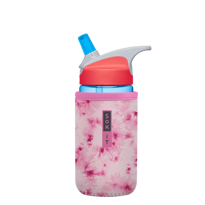 Sok-It BotlSok for CamelBak Style Bottles - Pink Splash Tie Dye 12oz 7.48 BotlSok-TieDye