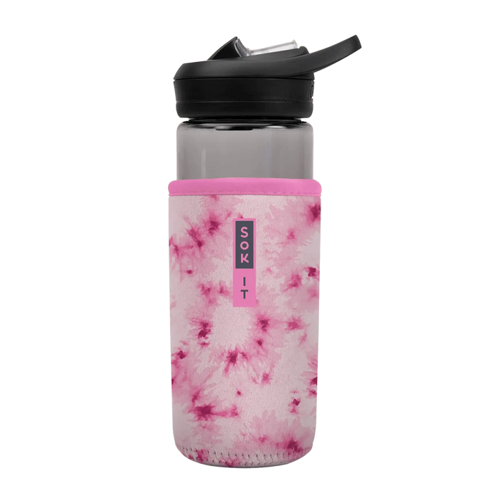 Sok-It BotlSok for CamelBak Style Bottles - Pink Splash Tie Dye 16oz 8.98 BotlSok-TieDye