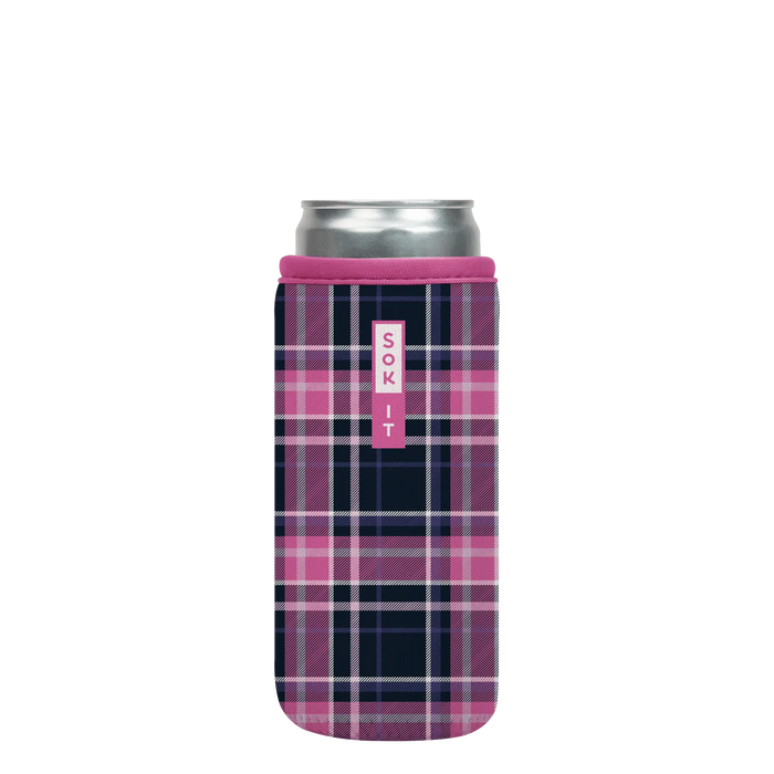 Sok-It CanSok - Berry Plaid 12oz-Slim-Can 12.99 CanSok-Plaids