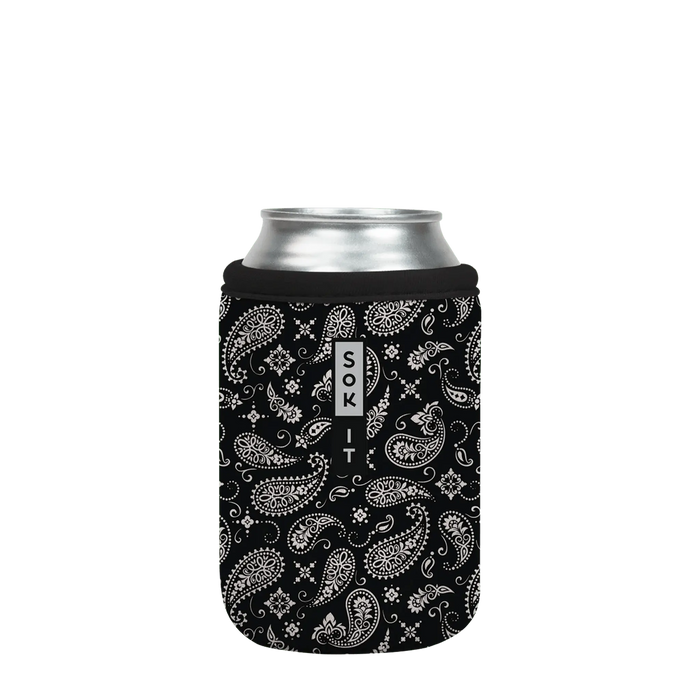 Sok-It CanSok - Black Bandana 12oz-Can 9.08 CanSok-Bohemian