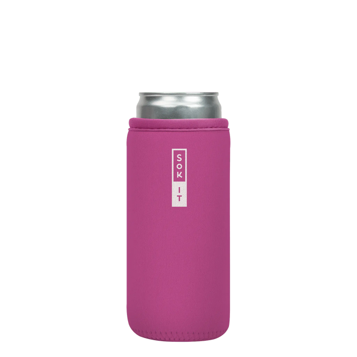 Sok-It CanSok - Bright Pink 12oz-Slim 12.99 CanSok-Classic Solid