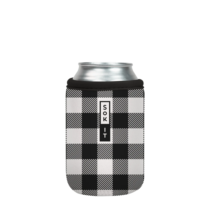 Sok-It CanSok - B&W Buffalo Check 12oz-Can 12.99 CanSok-Plaids
