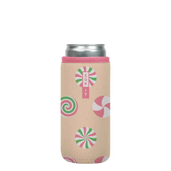 Sok-It CanSok - Candy Lane 12oz-Slim-Can 9.08 CanSok-Winter Holiday