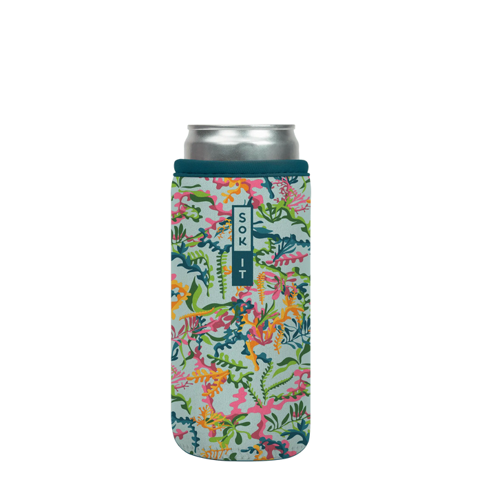 Sok-It CanSok - Colorful Corals 12oz-Slim-Can 8.43 CanSok-Sealife