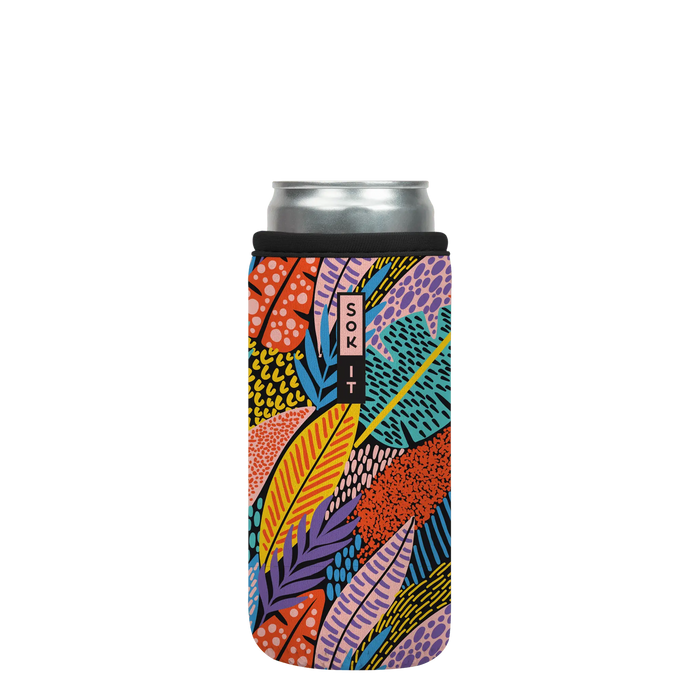 Sok-It CanSok - Feathered Foliage 12oz-Slim-Can 12.99 CanSok-FW Floral