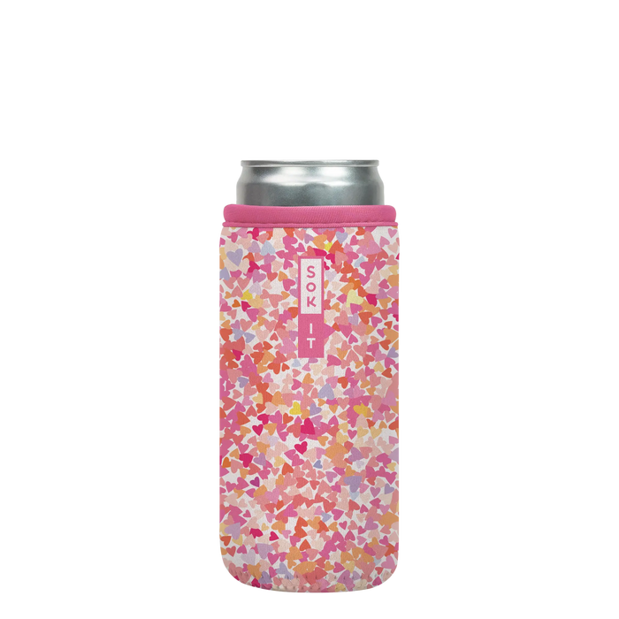 Sok-It CanSok - Floral Hearts 12oz-Slim-Can 12.99 CanSok-Spring Holiday