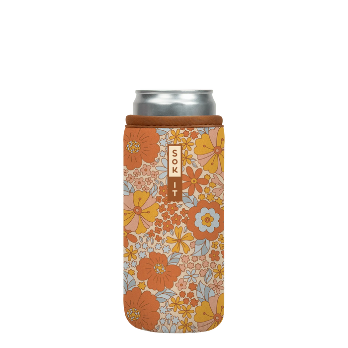 Sok-It CanSok - Flower Power 12oz-Slim-Can 12.99 CanSok-SS Floral