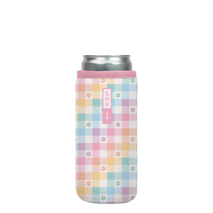 Sok-It CanSok - Gingham Flowers 12oz-Slim-Can 12.99 CanSok-SS Floral