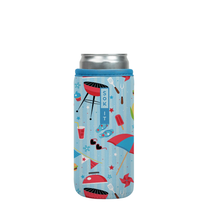 Sok-It CanSok - Grill N' Chill 12oz-Slim-Can 6.49 CanSok-Summer Holiday