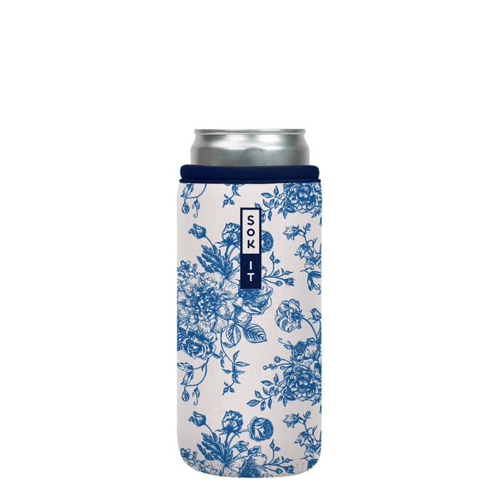 Sok-It CanSok - Like Fine China 12oz-Slim-Can 12.99 CanSok-SS Floral
