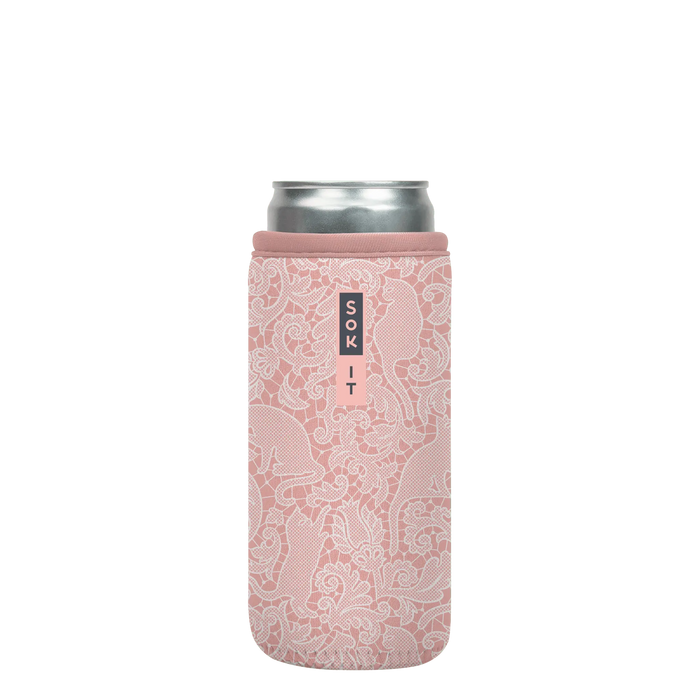 Sok-It CanSok - Paisley Pink Cats 12oz-Slim 12.99 CanSok-Animals