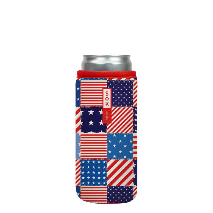 Sok-It CanSok - Patriotic Patchwork 12oz-Slim-Can 13.99 CanSok-Summer Holiday