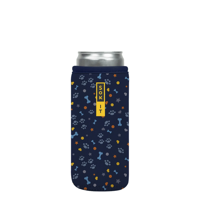 Sok-It CanSok - Paws & Bones 12oz-Slim 12.99 CanSok-Animal Prints