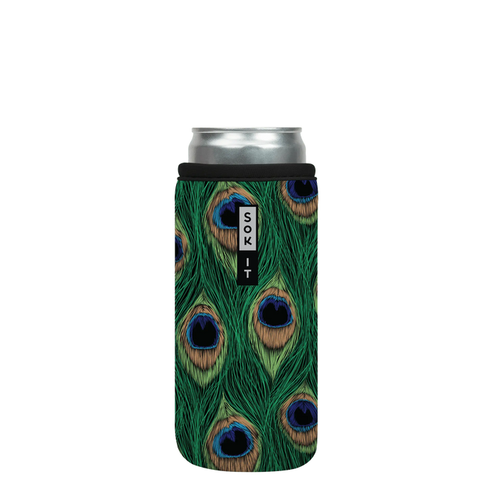 Sok-It CanSok - Peacock 12oz-Slim-Can 8.43 CanSok-Animal Prints