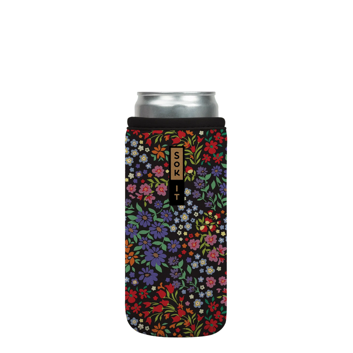 Sok-It CanSok - Picnic Basket 12oz-Slim 8.43 CanSok-FW Floral