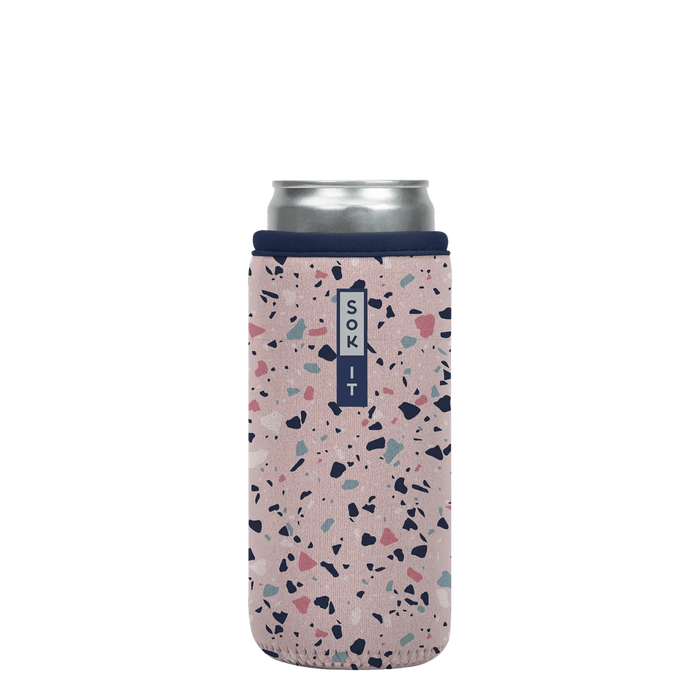 Sok-It CanSok - Pink Terrazzo 12oz-Slim 12.99 CanSok-Novelty