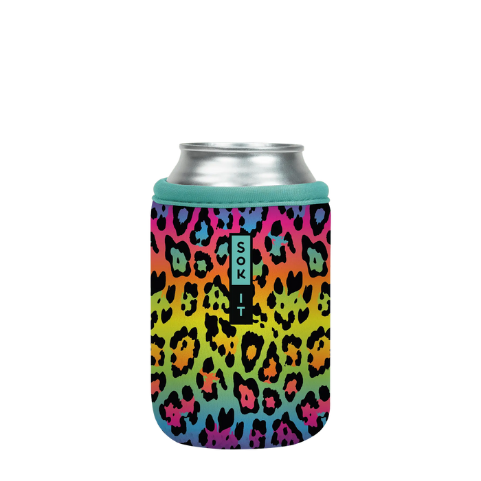 Sok-It CanSok - Rainbow Leopard 12oz-Can 12.99 CanSok-Animal Prints