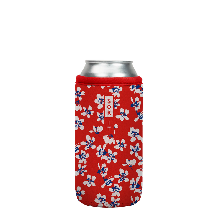 Sok-It CanSok - Red White and Bloom 16oz-Can 9.78 CanSok-Summer Holiday