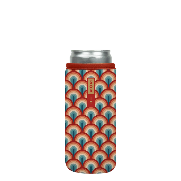 Sok-It CanSok - Retro Rainbow 12oz-Slim 11.03 CanSok-Nostalgic