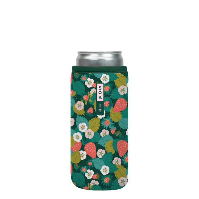 Sok-It CanSok - Strawberry Fields 12oz-Slim-Can 10.38 CanSok-SS Floral