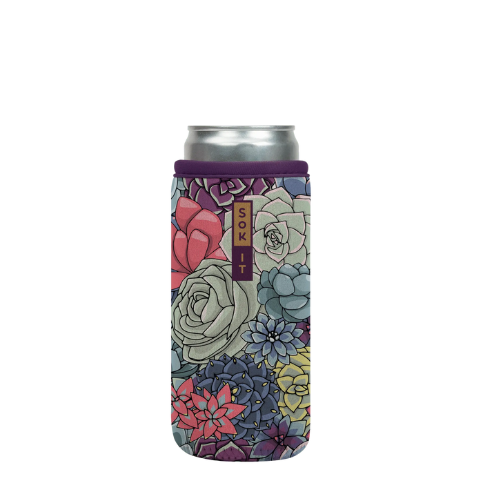 Sok-It CanSok - Succulents 12oz-Slim 12.99 CanSok-SS Floral