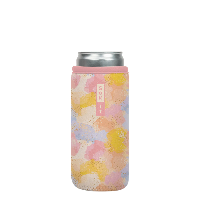 Sok-It CanSok - Watercolor Glimmer 12oz-Slim-Can 9.08 CanSok-Novelty