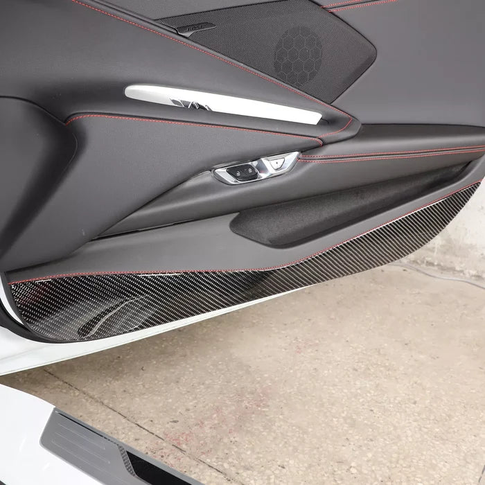 Carbon Fiber Car Door Anti Kick Panel Cover - Corvette C8 2020-2024