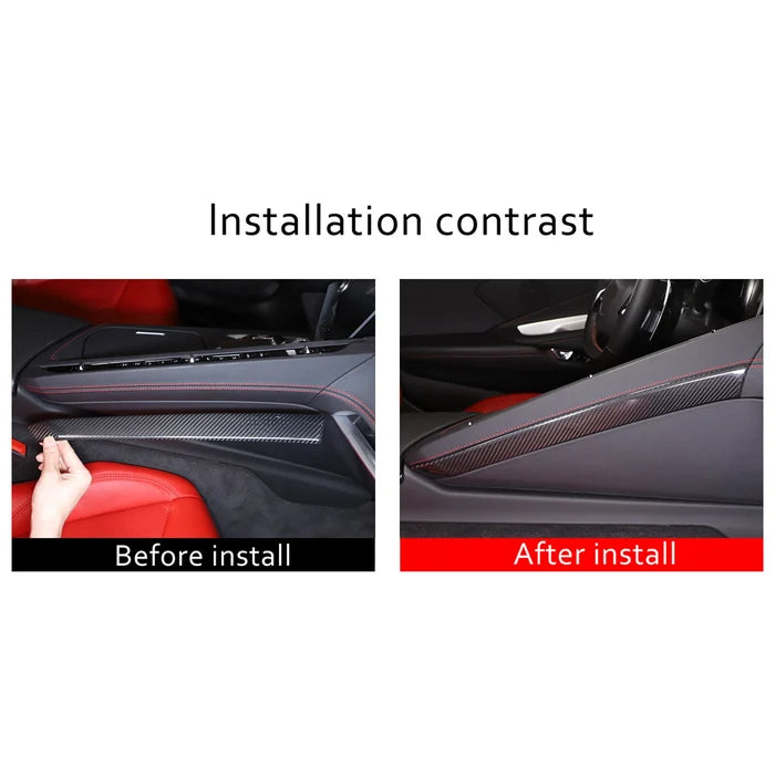 Carbon Fiber Center Bottom Passenger Side Cover Trim - Corvette C8