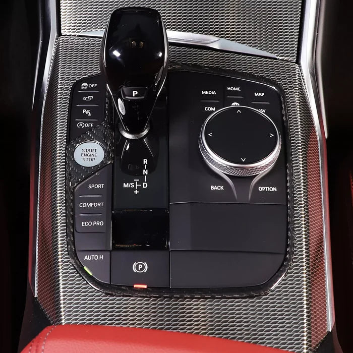 Carbon Fiber Conosle Gear Shift Trim Frame - BMW X5 X6 X7 XM 2019-2023
