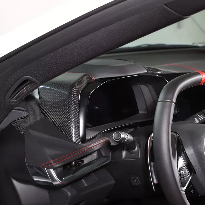 Carbon Fiber Dashboard Side Panel Trim Cover - Corvette C8 2020-2023