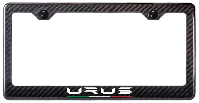 Carbon Fiber Fiber "Urus" License Plate Frame - Lamborghini Urus