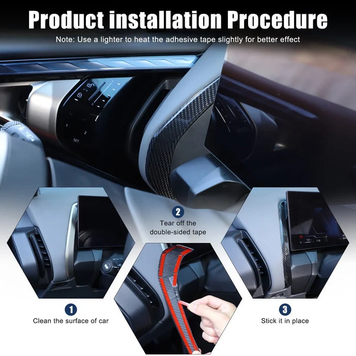 Carbon Fiber Interior Dash Accent Trim Cover Set - BMW X3 G45 2025+