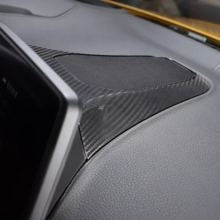 Carbon Fiber Interior DashBoard Speaker Frame Cover Trim - Toyota Supra A90 2019-2024