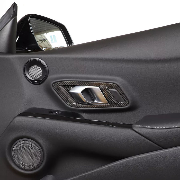 Carbon Fiber Interior Door Handle Frame Cover - Toyota GR Supra 2020-23
