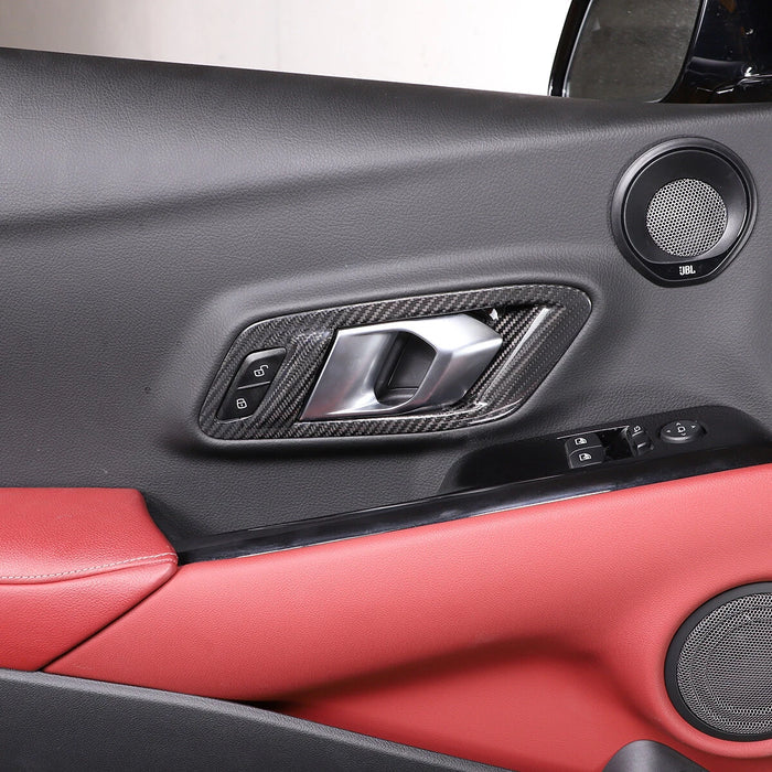 Carbon Fiber Interior Door Handle Frame Cover - Toyota GR Supra 2020-23