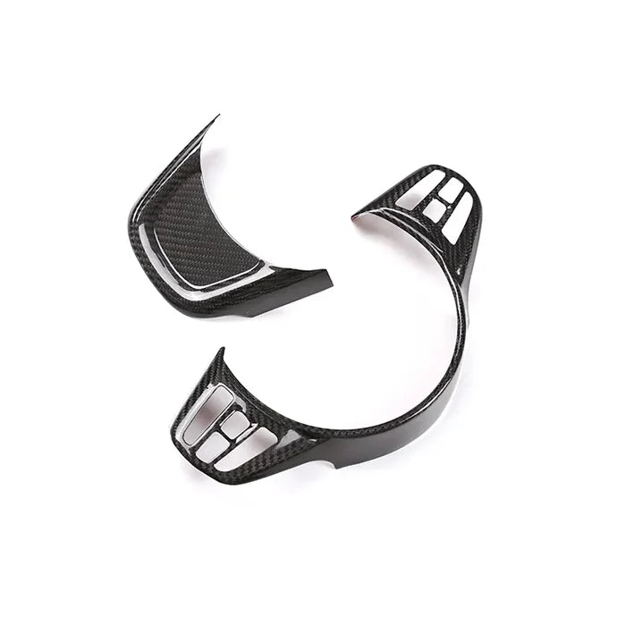 Carbon Fiber Interior Steering Wheel Trim Panel Covers - Toyota GR Supra A90