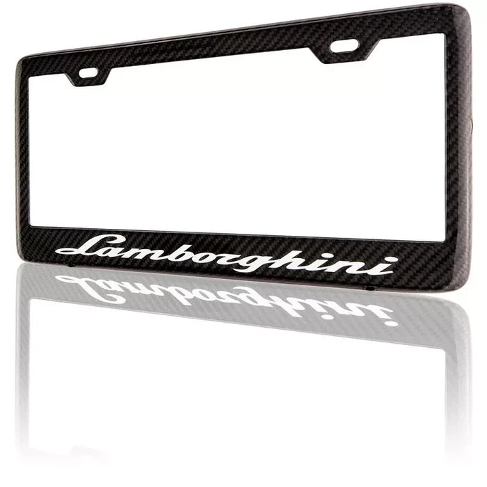 Carbon Fiber License Plate Frame - Lamborghini