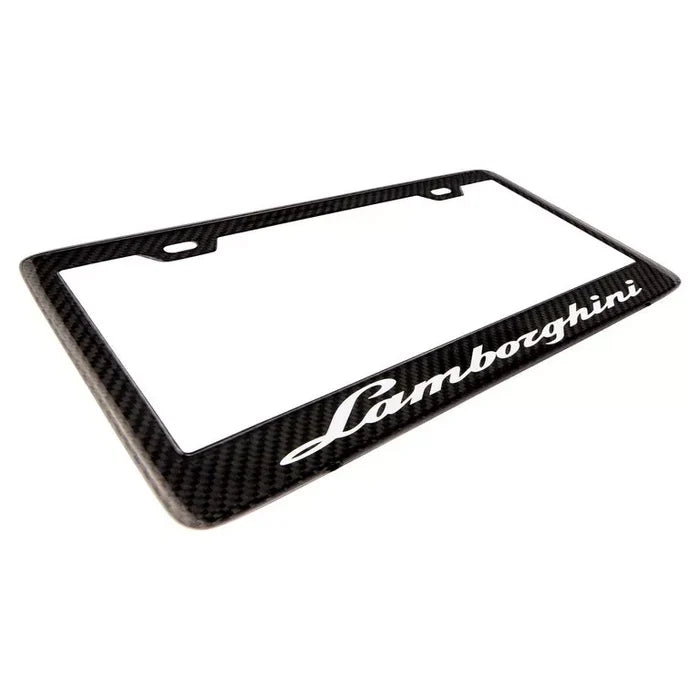 Carbon Fiber License Plate Frame - Lamborghini