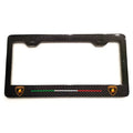Carbon Fiber License Plate Frame w/  Italy Stripe - Lamborghini