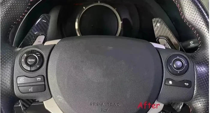 Carbon Fiber Paddle Shift Extensions -  Lexus IS200t 250 300 350 F Sport 2014-19