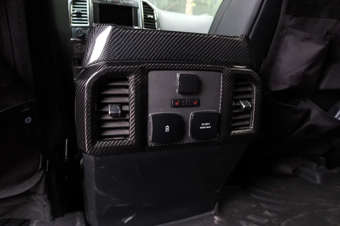 Carbon Fiber Rear AC Vent Trim - Ford F150 F-150 Raptor 15-20