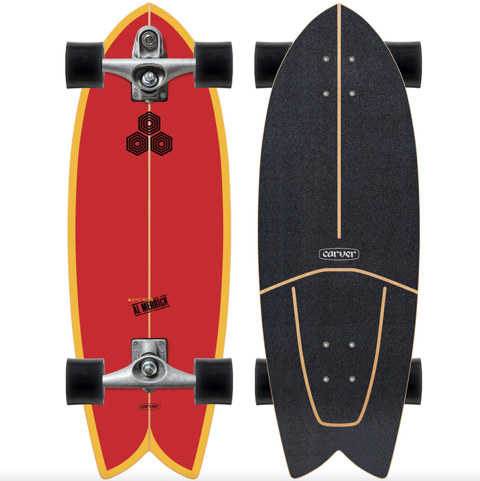 Carver C7 Raw 29.25" Channel Islands Fish Surfskate Complete (V5)