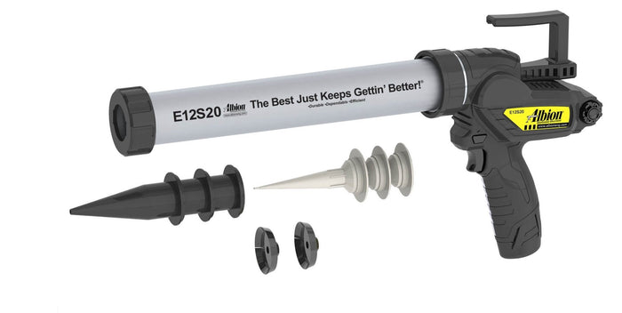 Albion E12S20 cordless 12v caulk gun for 20 ounce sausages