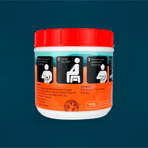 Cleanwaste Mini Poo Powder Waste Treatment - Back 2