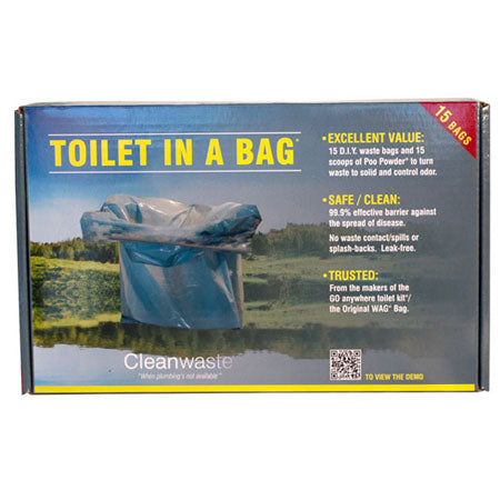 Cleanwaste Toilet in a Bag 15 Pack Wag Bag 1