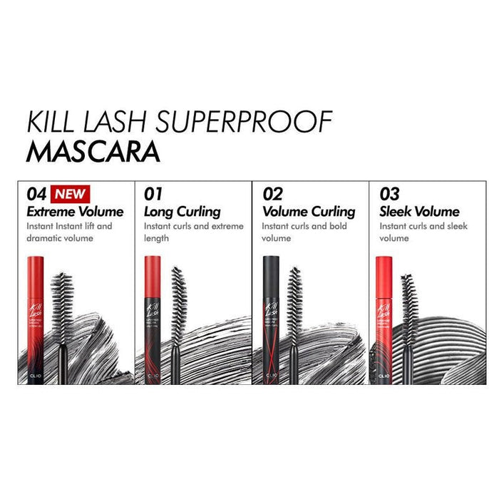Clio. Kill Lash Superproof Mascara 7g [04 Extreme Volume] | Lady Bonita | Korean beauty NZ