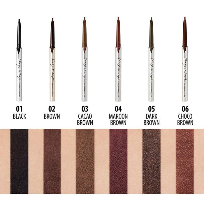 Clio. Sharp So Simple Waterproof Pencil Liner [05 Dark Brown] | Lady Bonita | Korean beauty NZ