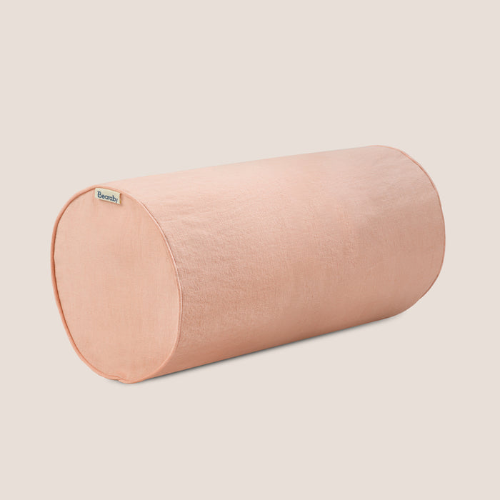 Linen Evening Rose / Bolster Pillow